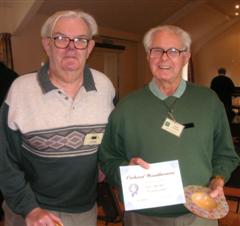 Frank Hayward receive a commended certificate
